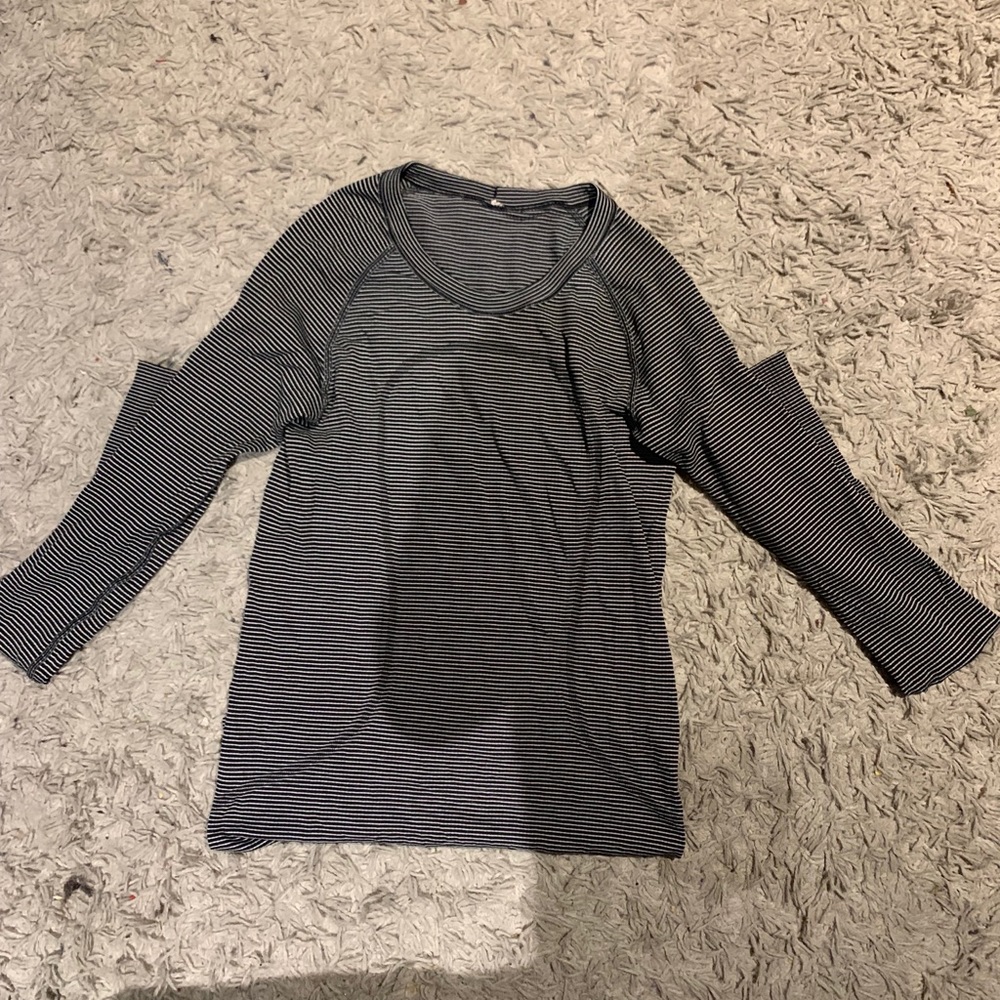 Lululemon Long Sleeve Striped Run Swiftly